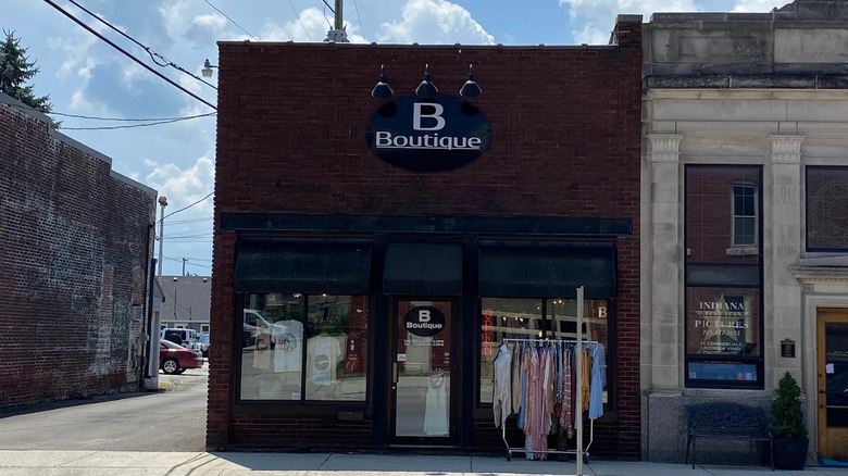 The exterior of B Boutique in Brookston, Indiana