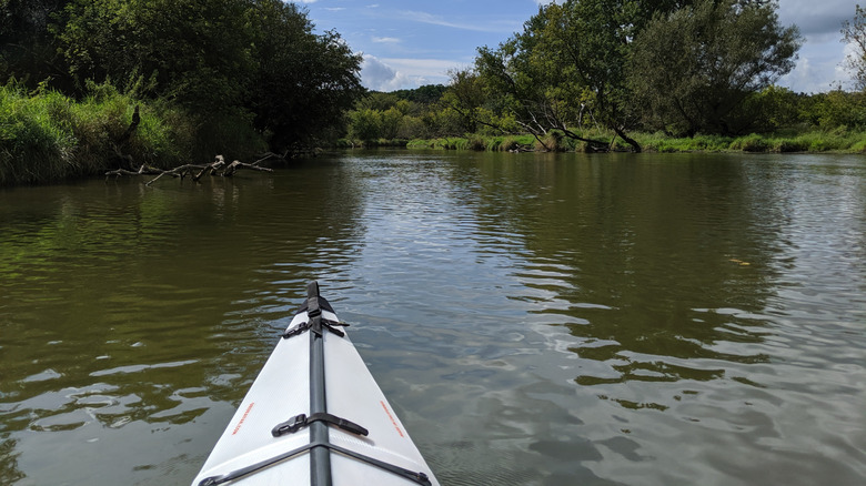 A kayaker on the Nippersink Creek.