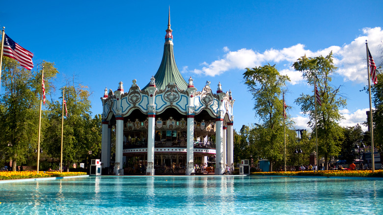 Columbia Carousel, one of the first rides near the entrance of Six Flags Great America