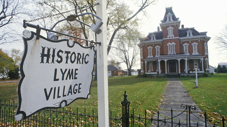 The John Wright Mansion in Historic Lyme Village near Bellevue, Ohio
