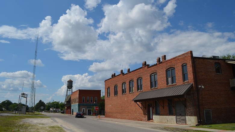 Red brick buildings in the town of Elloree, SC.