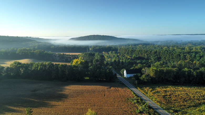 Foggy morning in Ashland, Ohio