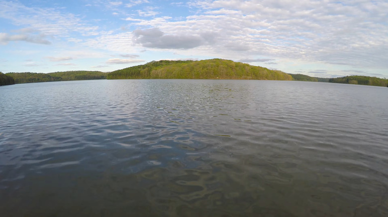 The clean waters of Piedmont Lake pictured on a clear day at the Egypt Valley Wildlife Area