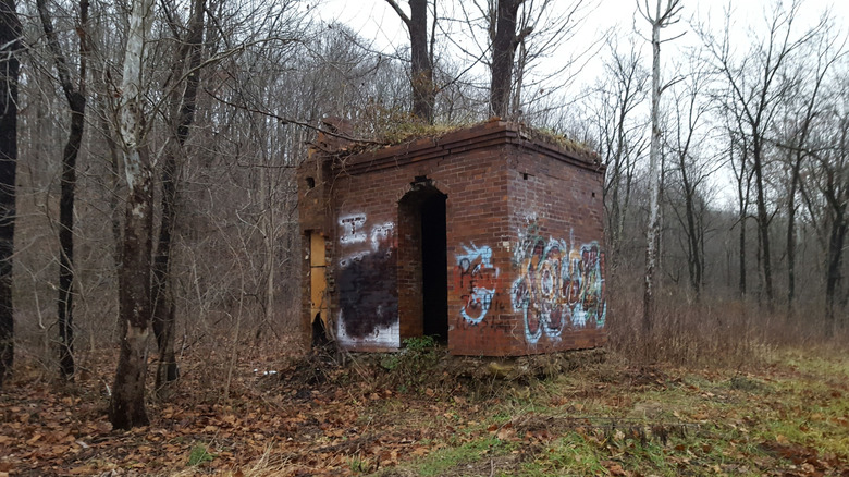 Old structure in Vinton Furnace State Forest in McArthur, Ohio