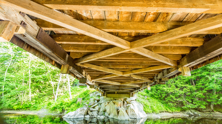 View from underneath Dalton Covered Bridge