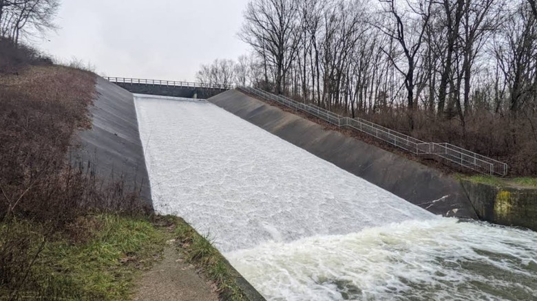 The spillway at Whitewater Memorial State Park