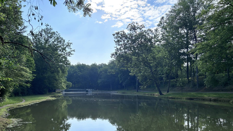 Trees and lake in Tawawa Park, Sidney, Ohio