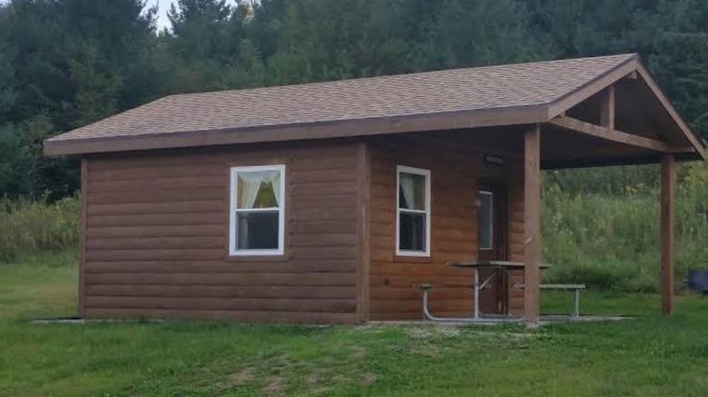 A cabin within Prairie Rose State Park