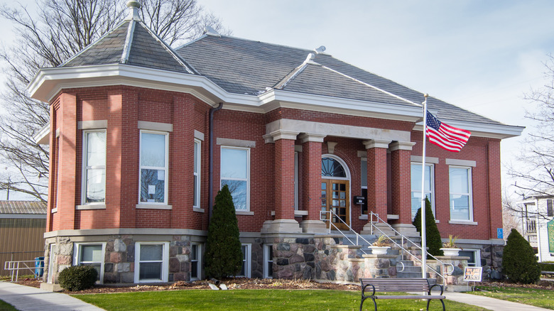 The Quincy Library Branch in a historic brick building