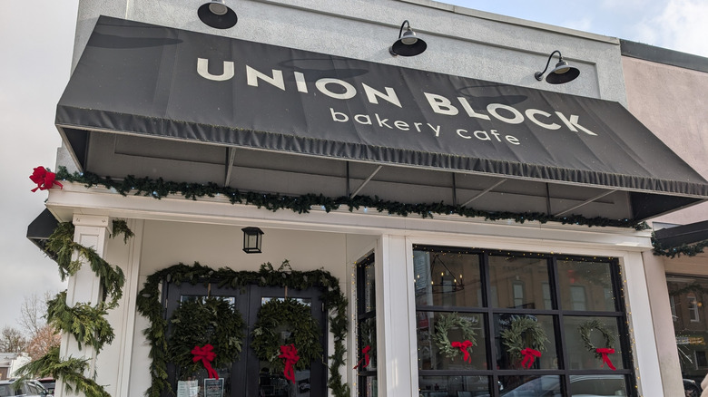 Union Block Bakery in Dresden, Canada with Christmas decorations