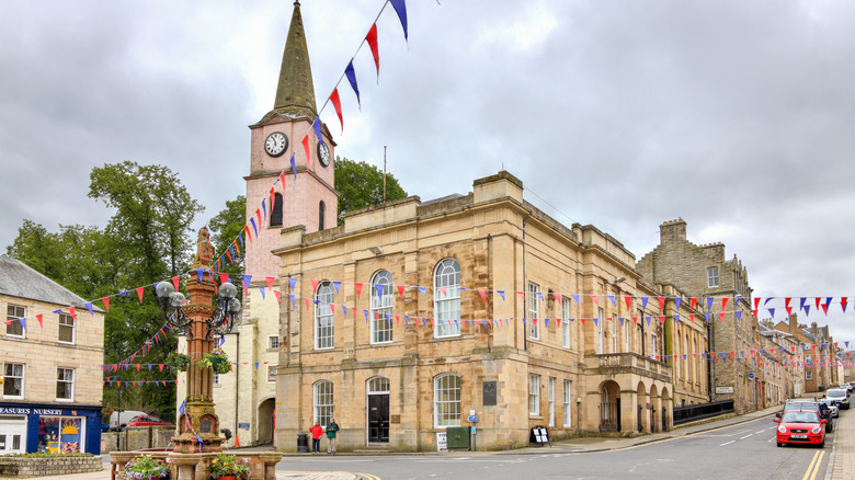 The town center of Jedburgh, Scotland