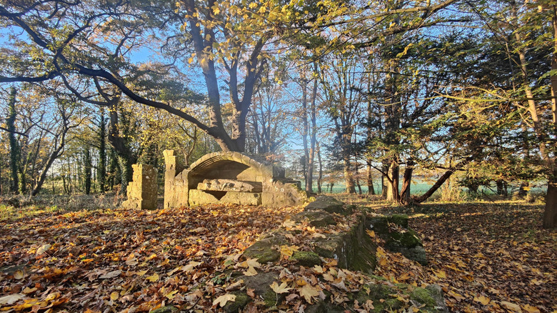 The ruins of Luffness Friary in Aberlady, Scotland