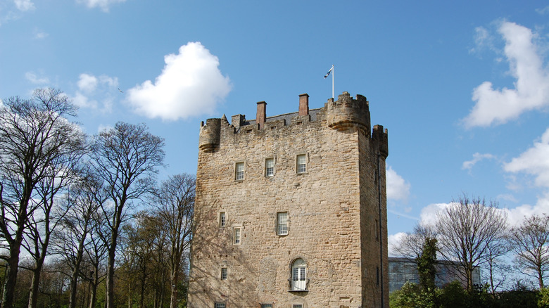 Exterior of the medieval Alloa Tower in Scotland
