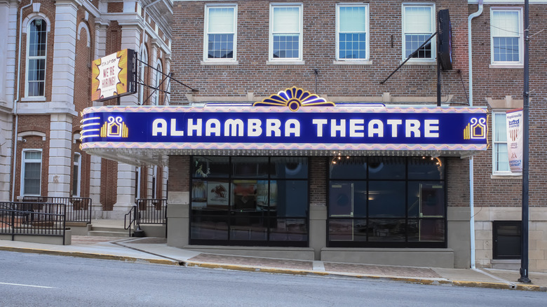 Entrance of Alhambra Theatre in Hopkinsville Kentucky