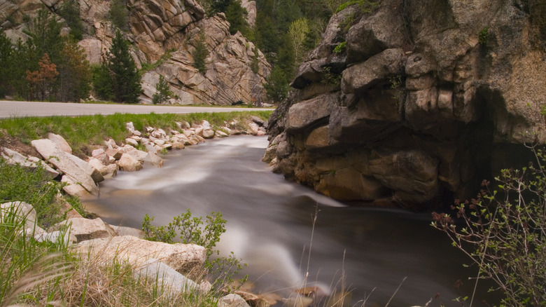 Roadside by the Big Thompson River near Glen Haven, Colorado