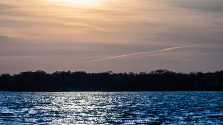Sunset over Wampler's Lake in Michigan