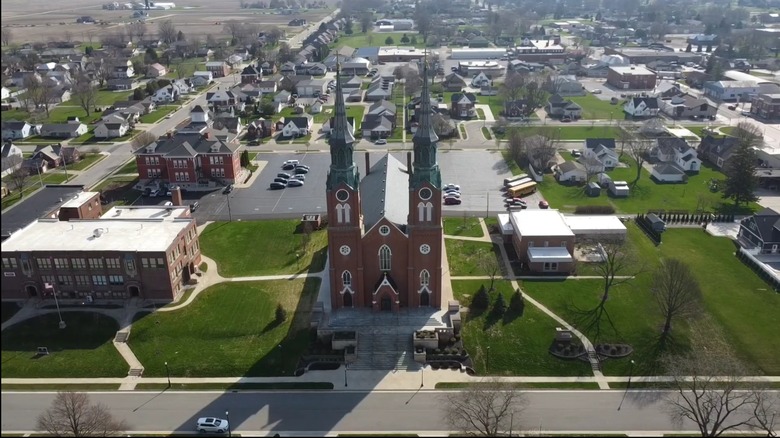 Aerial view of Minster, Ohio