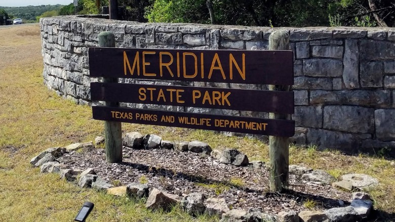 The sign for Meridian State Park