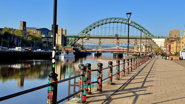Path along the Quayside by the River Tyne in Newcastle