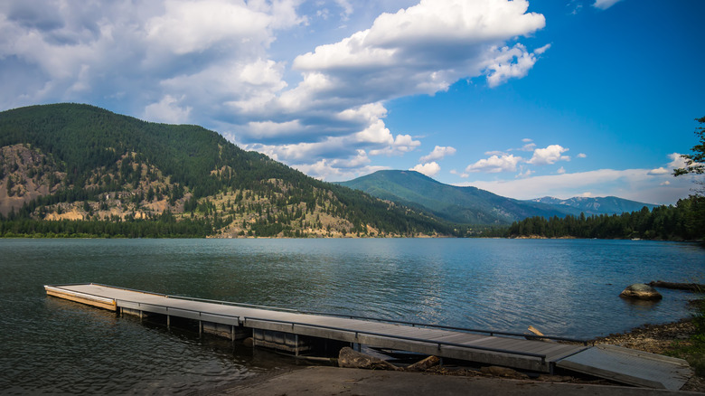 A kayak launch on Noxon Rapids Reservoir in Montana