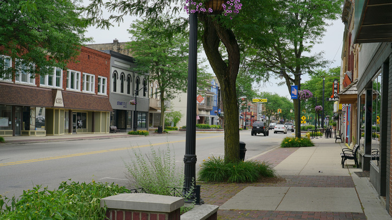 View of Lafayette Street in downtown Greenville