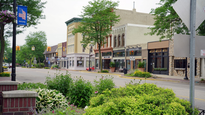 View of Lafayette Street in downtown Greenville