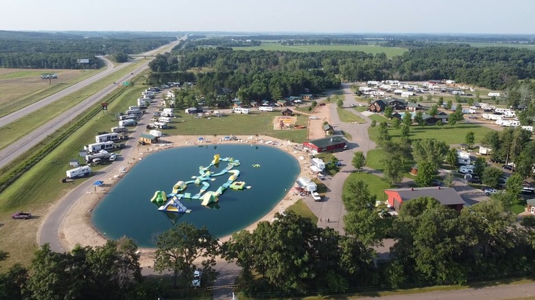 Aerial view of Oasis Campground