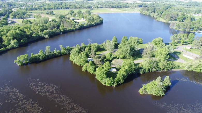 Aerial view of Chapman Lake