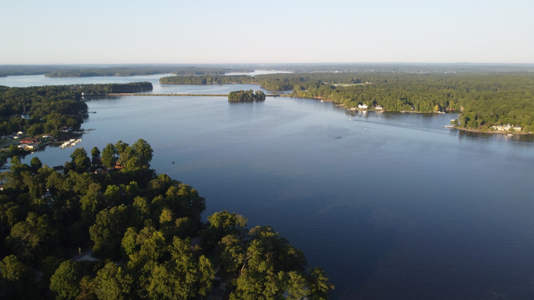 Aerial view of High Rock Lake
