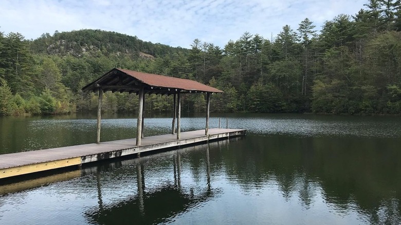 A covered platform on Lake Dense in North Carolina