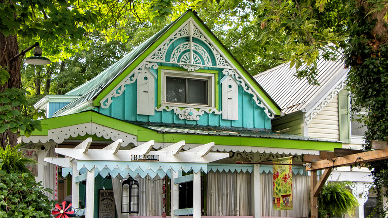 Colorful gingerbread house in Grimsby, Ontario, Canada