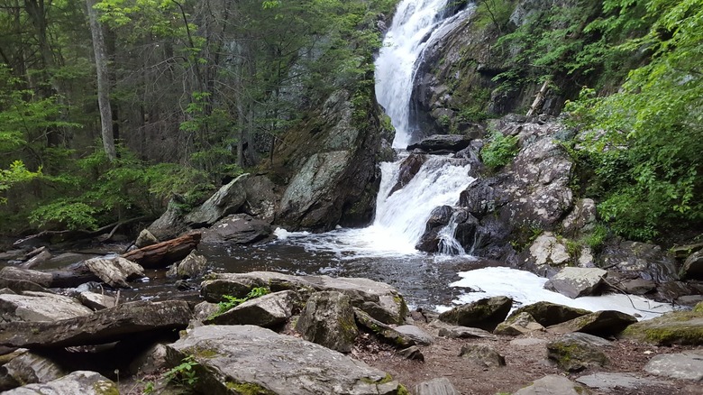 Campbell Falls on the Massachusetts side of Campbell Falls State Park