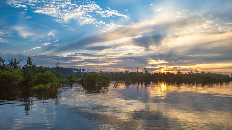 Sunset over the Sam Rayburn Reservoir