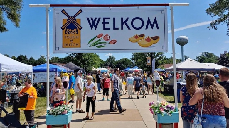 Welcome sign at the Touch of Dutch Festival
