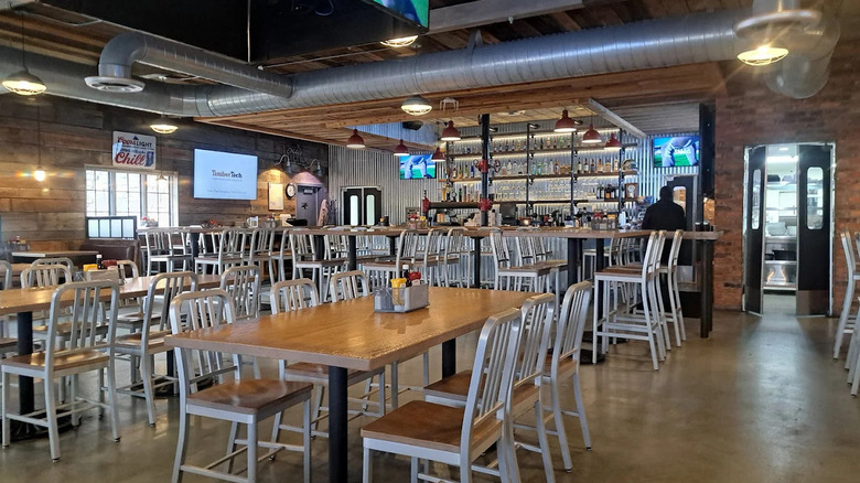 Interiors of SP19 restaurant