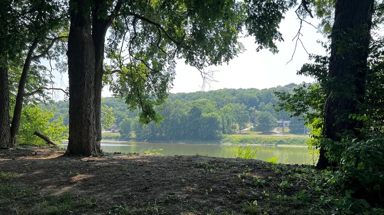 A view of the Wabash River from the Wabash Heritage Trail