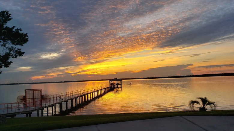 A beautiful morning sunrise over the St. Johns River in Orange Park, Florida