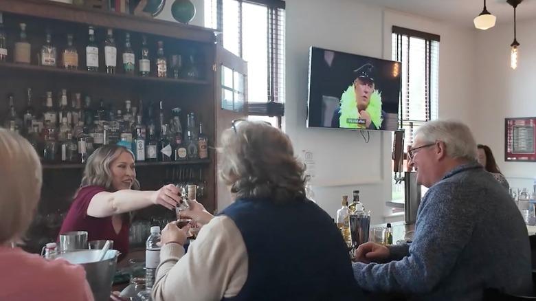 Cocktail class at The Principal's Office bar at Amelia Schoolhouse Inn