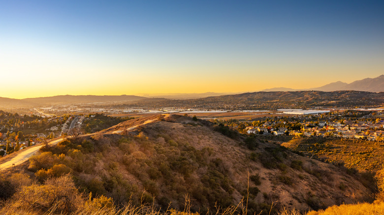 A photo of scenic views from trails near the community center in Diamond Bar, California