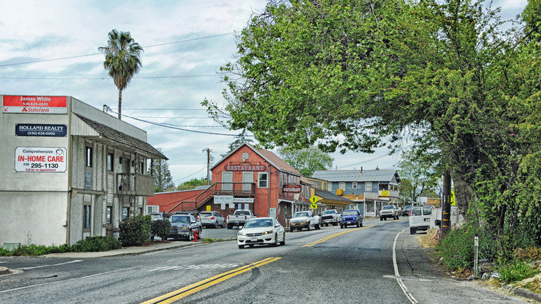 Main street of Diamond Springs, California