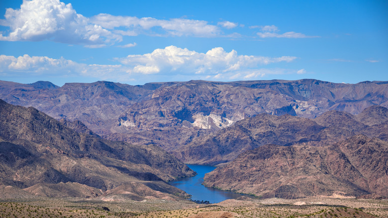 View of the Colorado River's Black Canyon from Willow Beach Overlook in Arizona