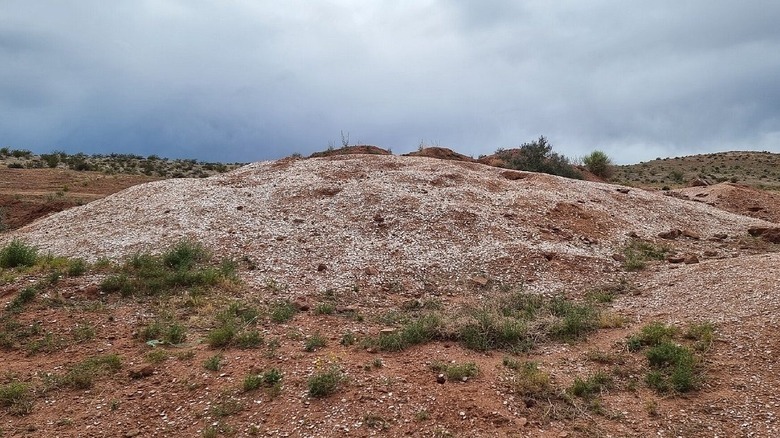 Crystals on hills at Glitter Mountain