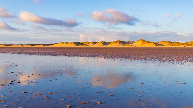 Beach and sand dunes in Formby, England
