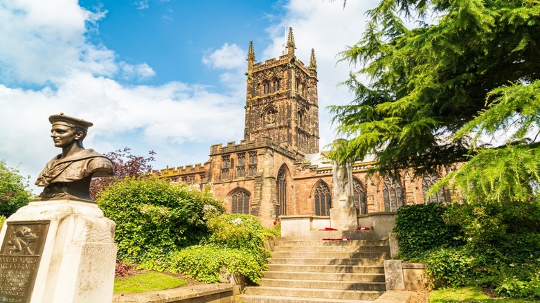Exterior of St Peter's Colligiate Church, Wolverhampton, UK