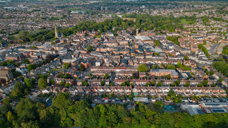 Aerial view of Swindon, England