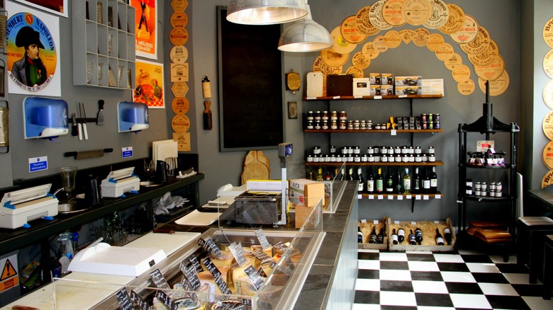 Interior of The Cheese Plate, located on High Street, in Downtown Buntingford, England