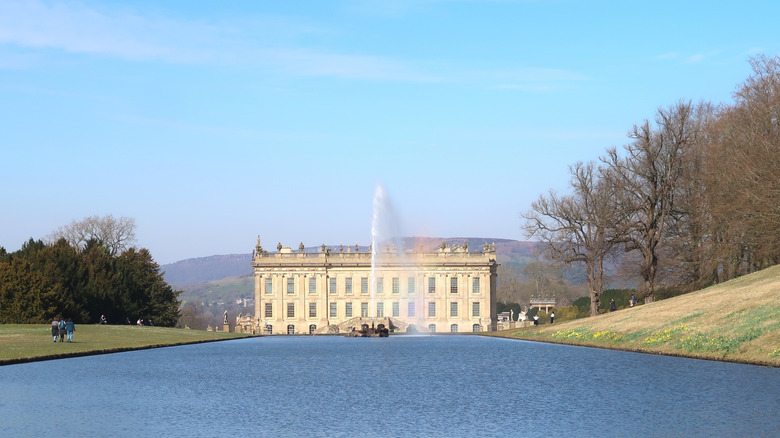 View of Chatsworth House in Bakewell
