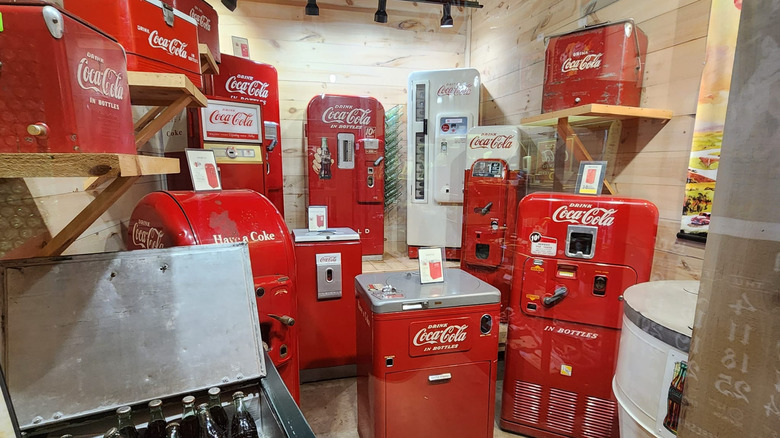 Vintage Coca-Cola items in the Corinth Coke Museum