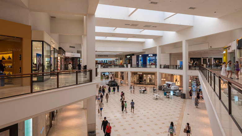 A view inside the shops of Aventura Mall