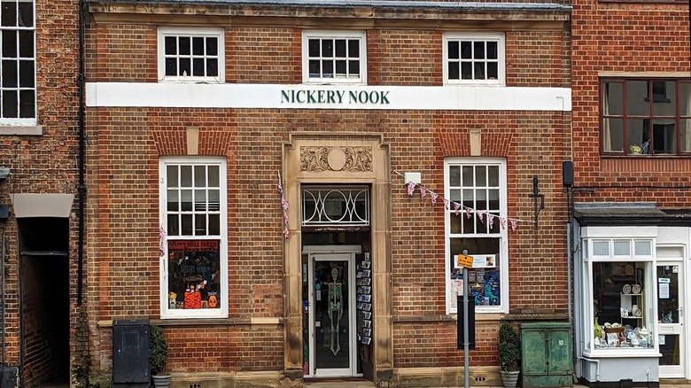 Facade of Nickery Nook gift shop in Bedale, North Yorkshire, U.K.